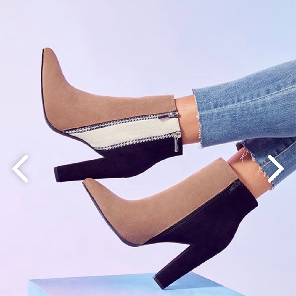 Brand new Just Fab tri-toned boots